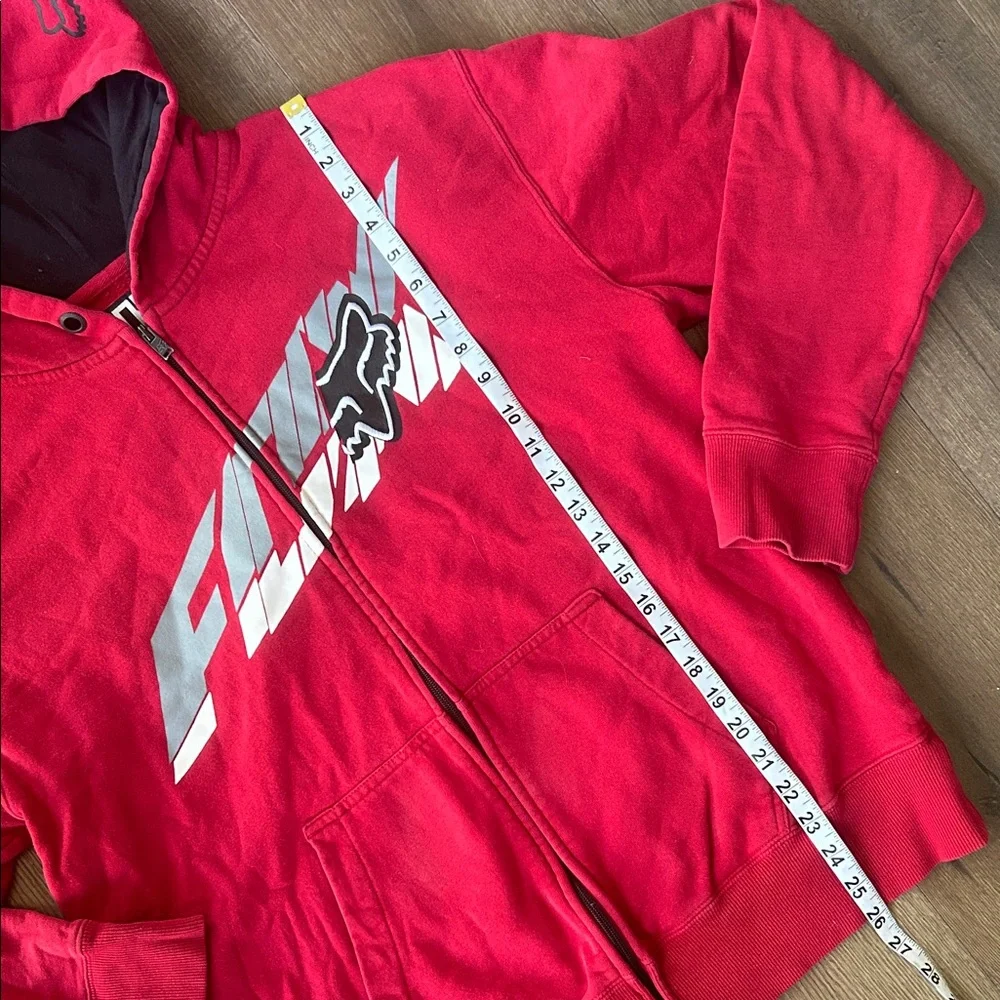 Fox Racing Red Zip-Up Hoodie with Logo !! Large
